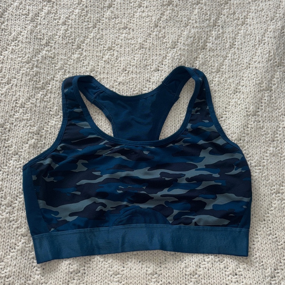 Camo Blue Sports Bra